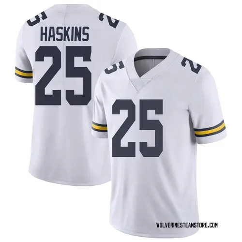 Youth Brand Jordan Hassan Haskins Michigan Wolverines Game White Football  College Jersey